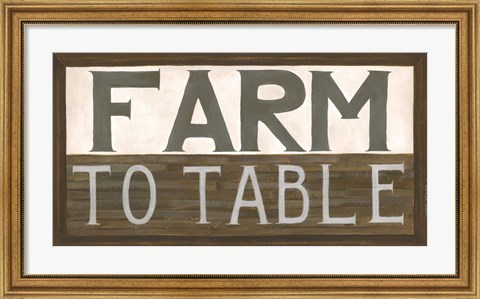 Framed Farm to Table Print