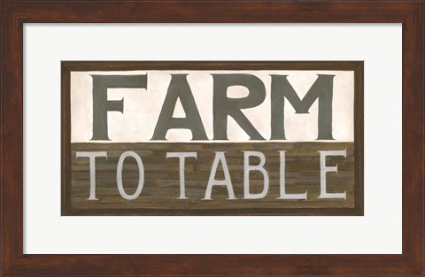 Framed Farm to Table Print