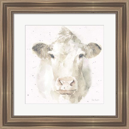 Framed Farm Friends II Neutral Print