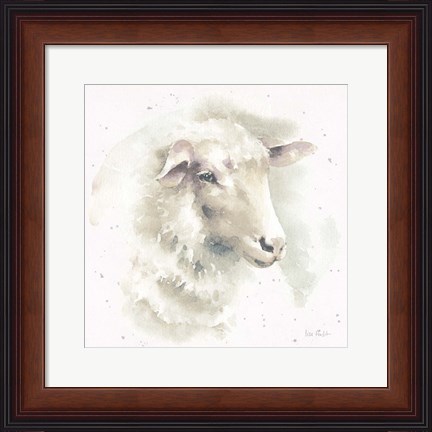 Framed Farm Friends IV Neutral Print