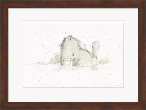 Framed Farm Friends XIV Barn Neutral Print