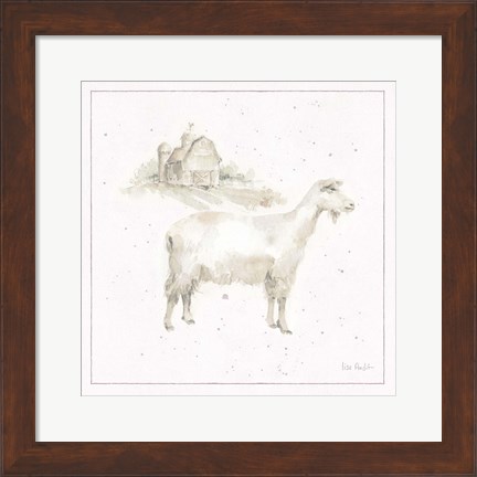 Framed Farm Friends VII Neutral Print