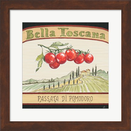 Framed Tuscan Flavor V Print