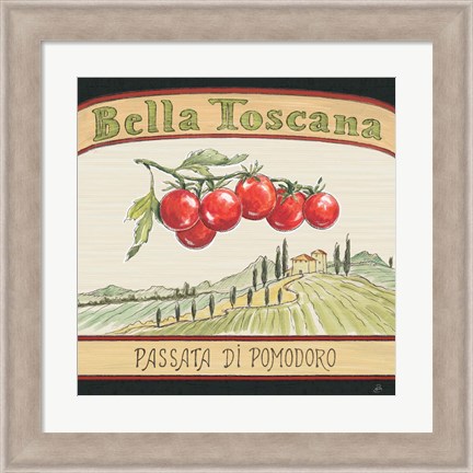 Framed Tuscan Flavor V Print