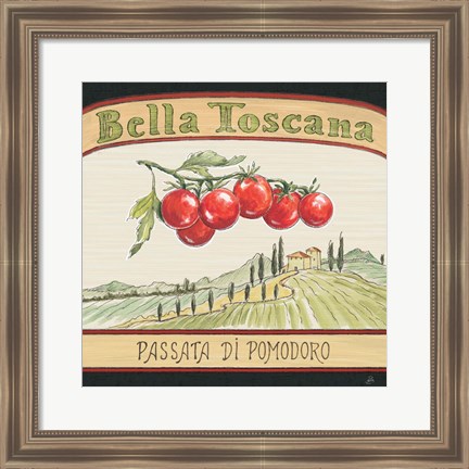 Framed Tuscan Flavor V Print