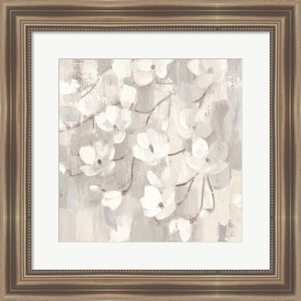 Framed Magnolias in Spring I Neutral Print