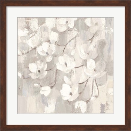 Framed Magnolias in Spring I Neutral Print