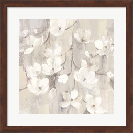 Framed Magnolias in Spring II Neutral Print