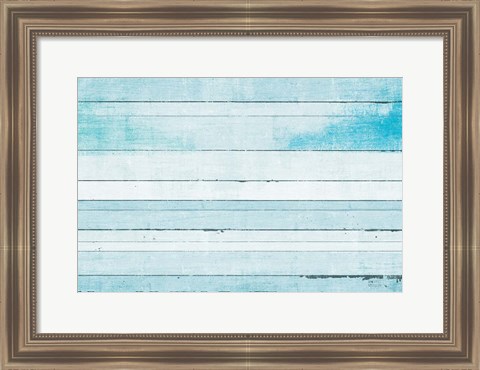 Framed Beachscape IX blue Print