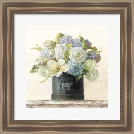 Framed Tulips in Hatbox Shiplap Print