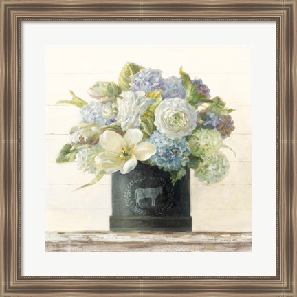 Framed Tulips in Hatbox Shiplap Print