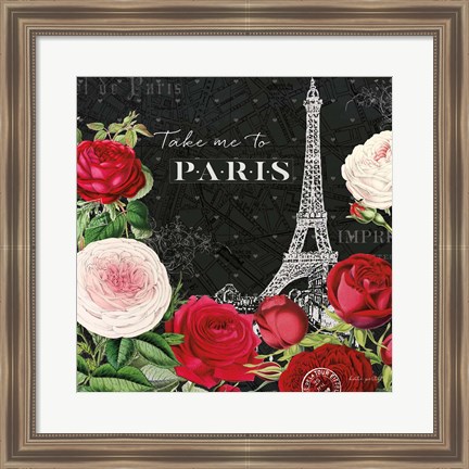 Framed Rouge Paris III Black Print