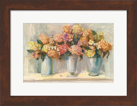 Framed Fall Hydrangea Bouquets Print