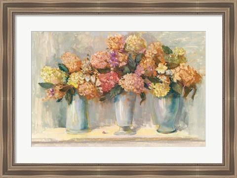 Framed Fall Hydrangea Bouquets Print