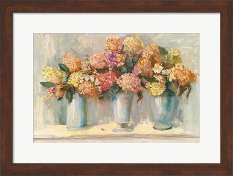 Framed Fall Hydrangea Bouquets Print