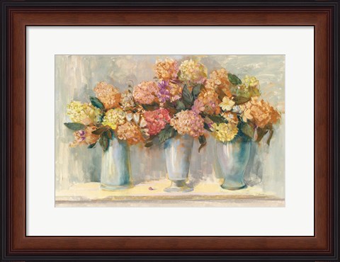 Framed Fall Hydrangea Bouquets Print