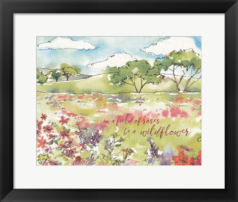 Framed Simply Petals VIII Warm Crop Print