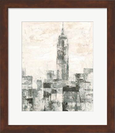 Framed Manhattan Neutral II Crop Print