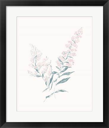 Framed Flowers on White I Contemporary Print