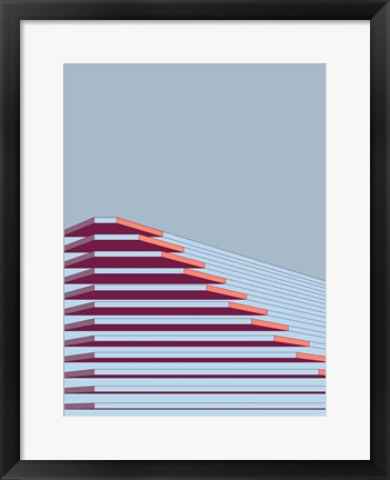 Framed Snow Sky Pagoda Print