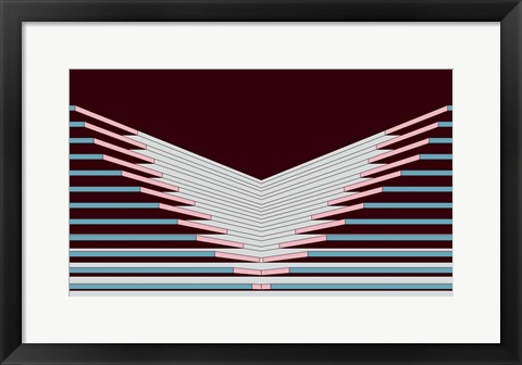 Framed Urban Wave Pink Print