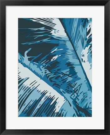 Framed Retro Palms 1 Print