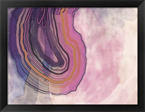 Framed Xray Agate Purple Print