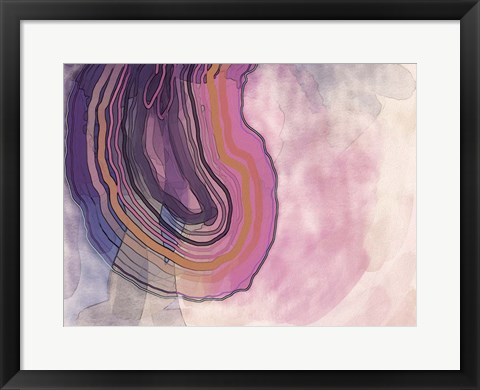 Framed Xray Agate Purple Print