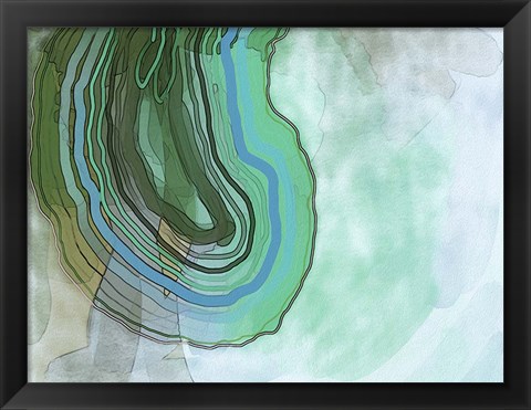 Framed Xray Agate Aqua Print