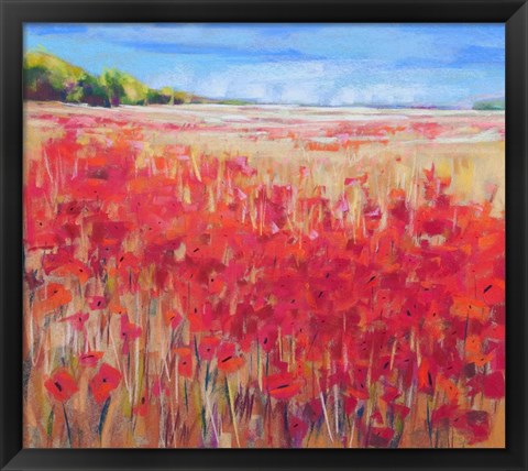 Framed Corn and Poppies IV Print