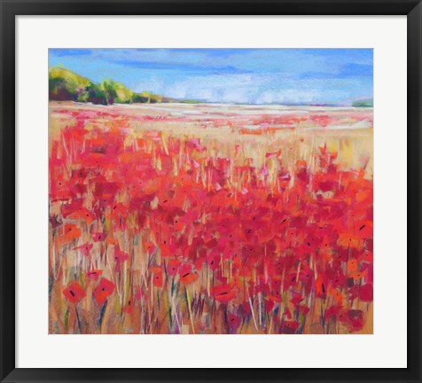 Framed Corn and Poppies IV Print