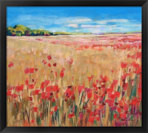 Framed Corn and Poppies III Print