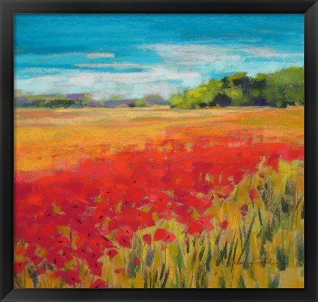 Framed Poppy Field Print