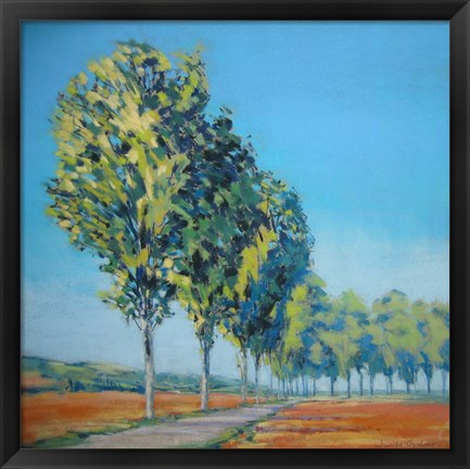 Framed Normandy Poplars II Print