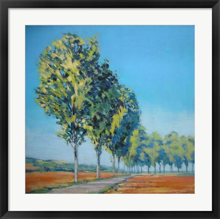 Framed Normandy Poplars II Print