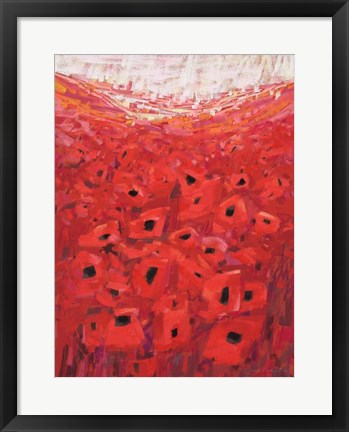 Framed Spanish Poppies II Print