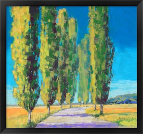 Framed Poplars Normandy II Print