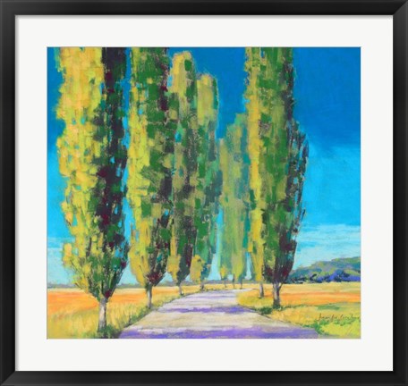 Framed Poplars Normandy II Print