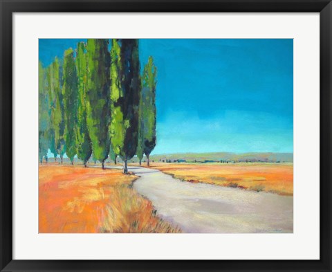 Framed Poplars II Print