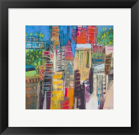 Framed City Skyline 3 Print