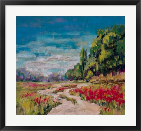 Framed Poppy Path II Print