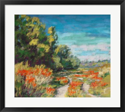 Framed California Poppies II Print