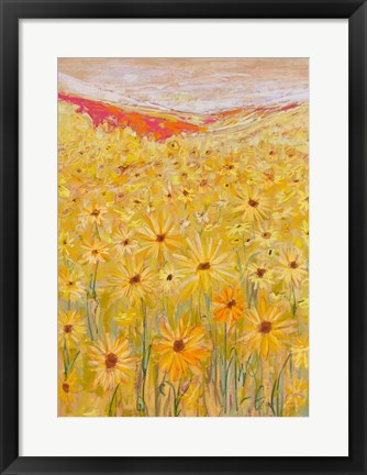 Framed Spanish Sunflowers V Print