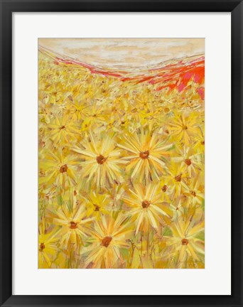 Framed Spanish Sunflowers VI Print