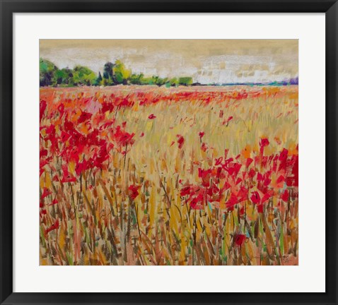 Framed Corn and Poppies XV Print