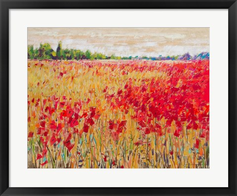 Framed Corn and Poppies XVI Print