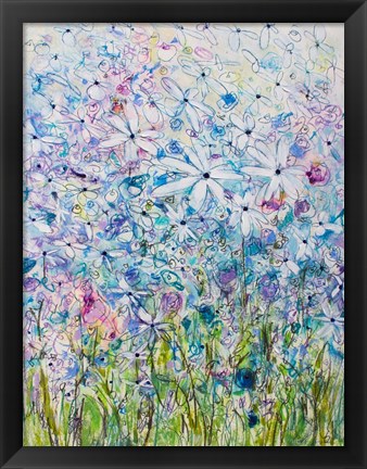 Framed Blue Flower Series 1 Print