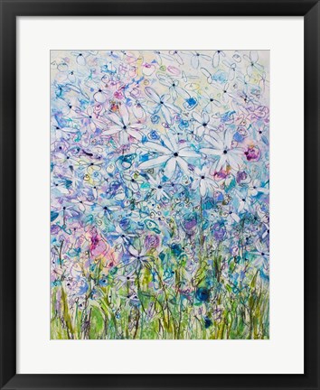 Framed Blue Flower Series 1 Print