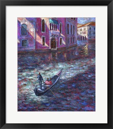 Framed Sunlight On Venice Walls Print