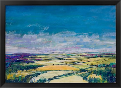 Framed Patchwork Fields IV Print